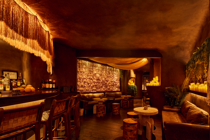 Intimate candlelit lounge and bar